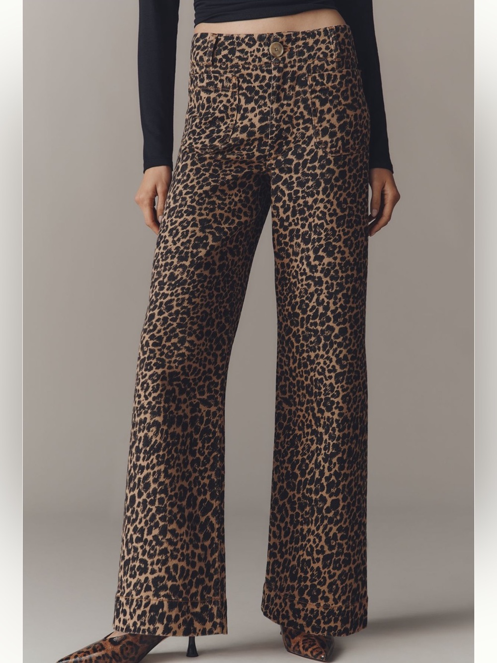 Anthropologie Maeve Colette High-Rise Wide-Leg Full-Length Jeans 23